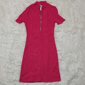 Urban Outfitters Fuchsia Mini Dress with Zipper. NWT! Size XS